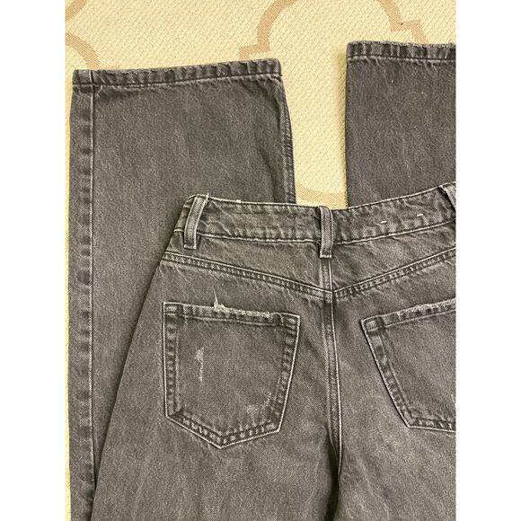 Garage denim street wide leg black distressed jeans, size: 00/23 - Picture 13 of 15